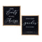 Melrose Framed Beauty and God Plaque Wall Decor, Wood