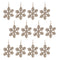 Melrose Traditional Wood Snowflake Ornament (Set of 12)