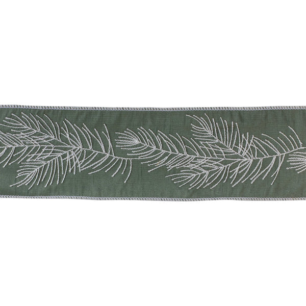 Melrose Pine Branch Ribbon 4" x 5 yds.