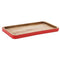 Melrose Red Trimmed Wooden Tray (Set of 2)