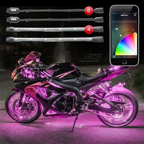 XKGlow Motorcycle Underglow/Engine LED Accent Light Kit - KS-MOTO-STANDARD