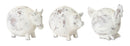Melrose Weathered Stone Farm Animal Figurine (Set of 3) White Decor
