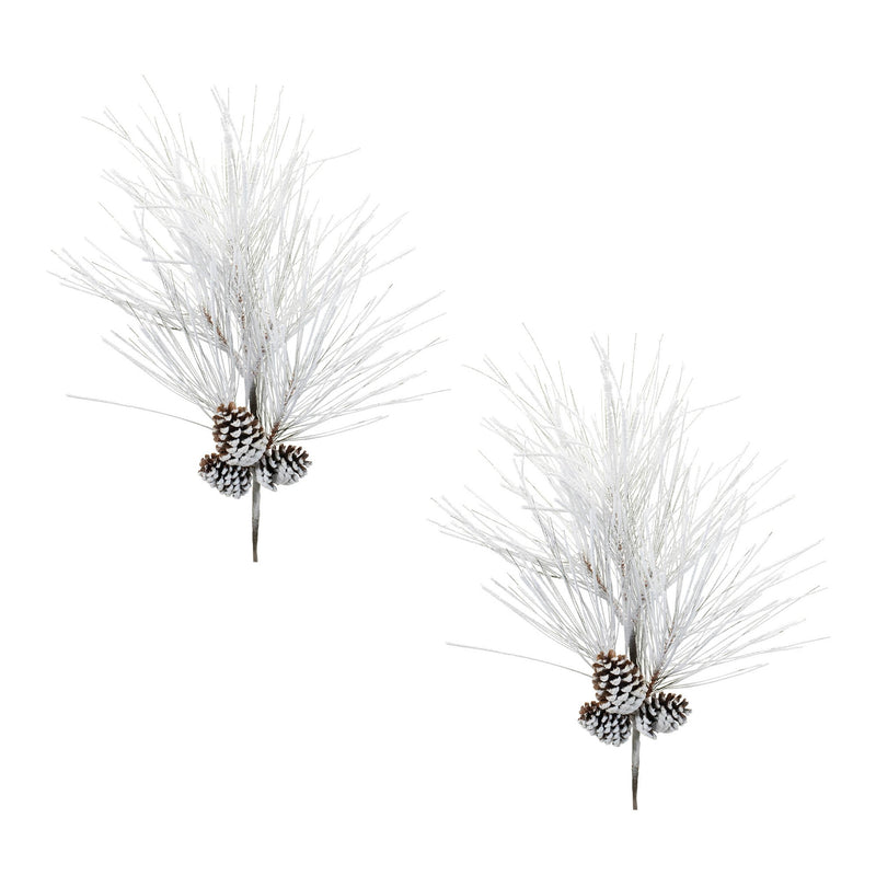 Melrose Flocked Long Neddle Pine Spray (Set of 2)