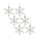 Melrose White Washed Wooden Snowflake Ornament (Set of 6)