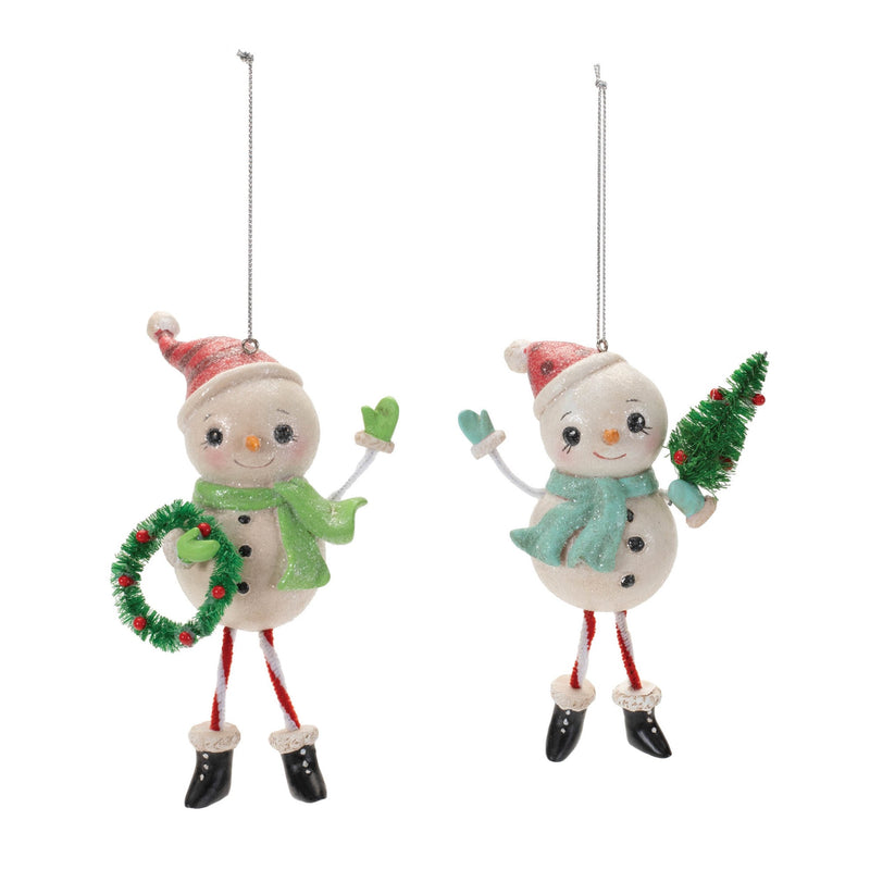 Melrose Nostalgic Snowman Ornament (Set of 12)