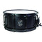 SJC Drums Alpha Black Steel Snare – 6.5"x14" - Flat Black Steel Shell