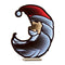 Melrose Santa Half Moon Ekkolight 23"H
