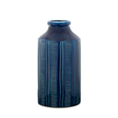 Melrose Blue Etched Terra Cotta Vase 10"H