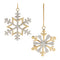 Melrose Jeweled Metal Snowflake Ornament (Set of 2)