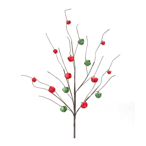 Melrose Sleigh Bell Twig Branch (Set of 6)