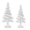 Melrose White Washed Pine Tree (Set of 2)