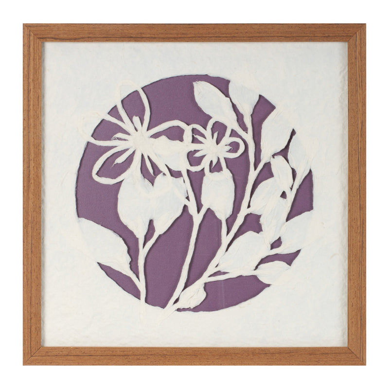Melrose Framed Floral Wall Art Under Glass, Modern, Wood, Plastic