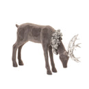 Melrose Velvet Holiday Deer Figurine (Set of 2)