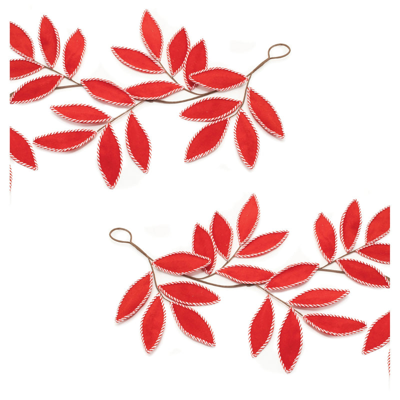 Melrose Fabric Leaf Garland (Set of 2)