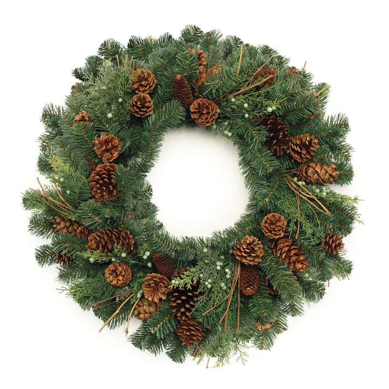 Melrose Mixed Pine and Pinecone Wreath 32"D