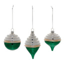 Two-Tone Tiered Glass Ornament (Set of 12)