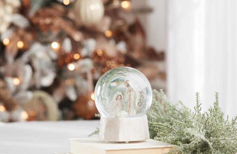 Melrose Musical Nativity Scene Snow Globe 5.75"H