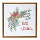 Melrose Framed Merry Christmas Cardinal Print 16"SQ