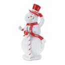 Melrose Snowman with Candy Cane Figurines (Set of 2
