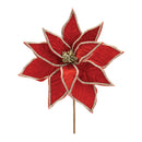 Melrose Jeweled Pointsettia Flower Stem (Set of 2)