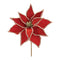 Melrose Jeweled Pointsettia Flower Stem (Set of 2)