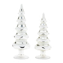 Melrose Snowy Glass Pine Tree (Set of 2)