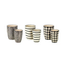 Melrose Wavy Patterned Planter or Vase Set of 6 Planter, Wavy Patterned