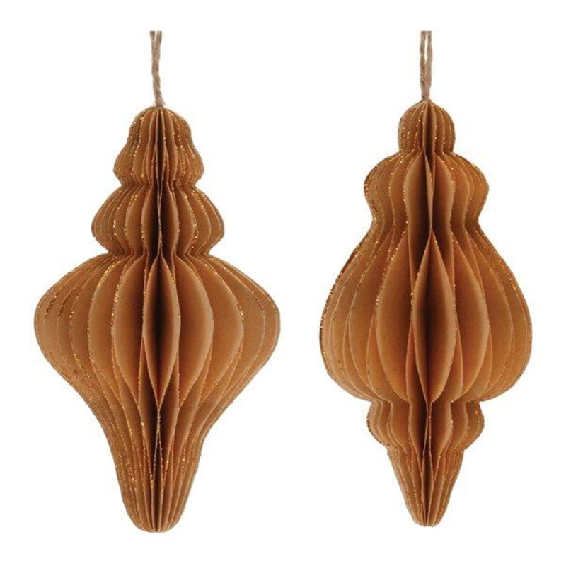 Pleated Paper Holiday Ornament (Set of 24)