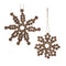 Wood Bead Snowflake Ornament (Set of 12)