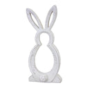Melrose Carved Stone Bunny Outline Decor (Set of 2) Multicolor Home Accent