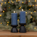 Melrose FIA Wick Blue Pillar Candle (Set of 2)