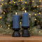 Melrose FIA Wick Blue Pillar Candle (Set of 2)