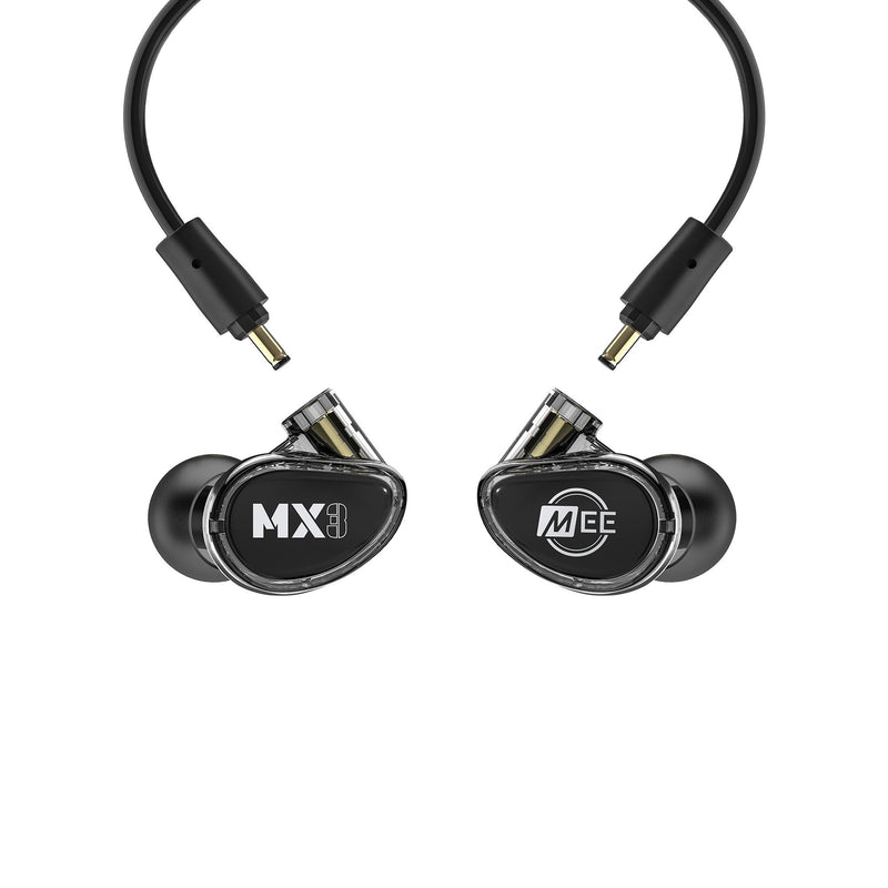 MEE Audio MX3 PRO Triple‑Driver Hybrid IEM Earphones - Smoke - EP‑MX3PRO‑BK