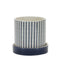 Melrose Geometric Pattern Planter with Plate Set of 2 Planter, Dolomite