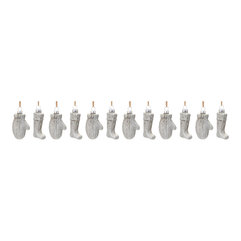 Melrose Glass Mitten and Stocking Ornament (Set of 12)