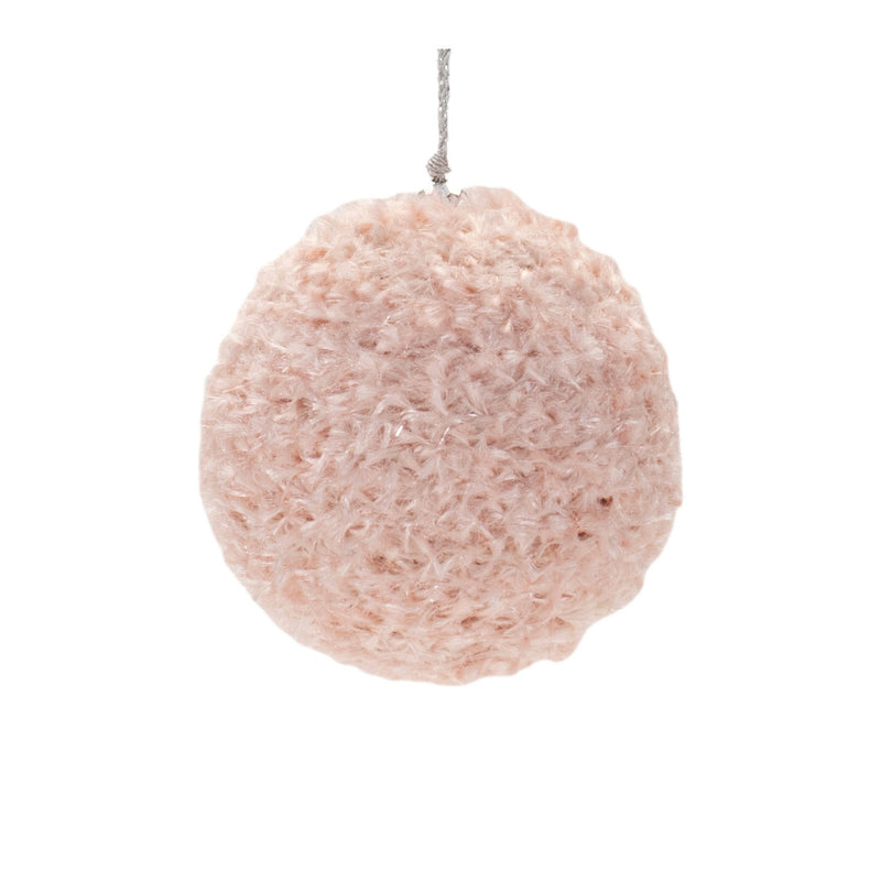 Melrose Furry Ball Ornament (Set of 4)