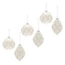 Melrose Jeweled Diamond Glass Ornament (Set of 6)