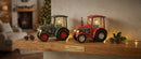 LED Snow Globe Tractor with Farmer Santa (Set of 2)