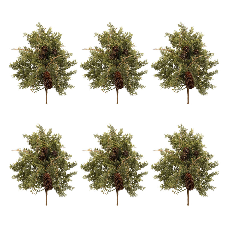 Melrose Pine and Pinecones Spray (Set of 6)