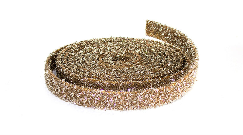 Melrose Gold Glitter Rope Ribbon (Set of 12 Rolls)