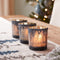 Melrose Navy Pine Tree Glass Votive Holder (Set of 3)