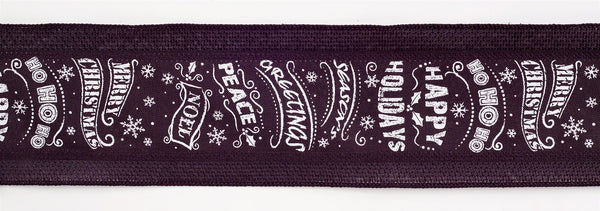 Melrose Black and White Christmas Sentiment Ribbon (Set of 3)