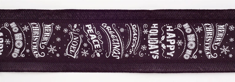 Melrose Black and White Christmas Sentiment Ribbon (Set of 3)