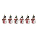 Glittered Glass Snowman Ornament (Set of 6)