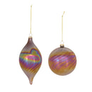 Irredescent Glass Swirl Ornament (Set of 6)