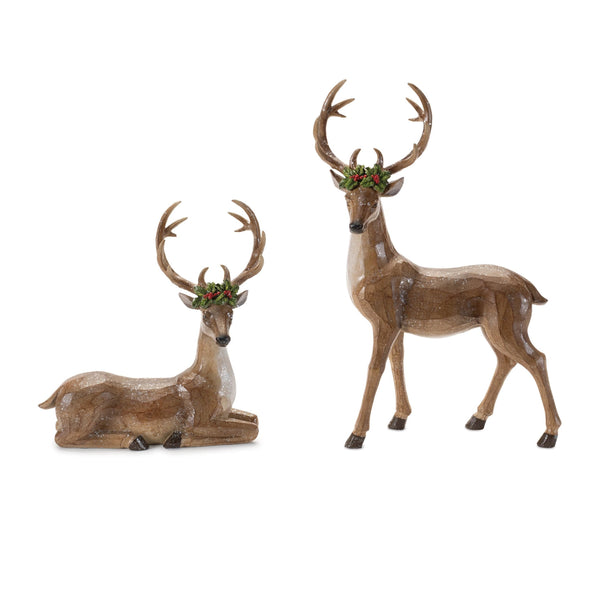 Melrose Holiday Deer Figurine (Set of 2)