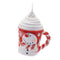 Melrose Peppermint Snowman Mug Ornament (Set of 12)