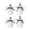 Melrose Terra Cotta Melted Snowman Family with Bird and Pine Accents (Set of 4)