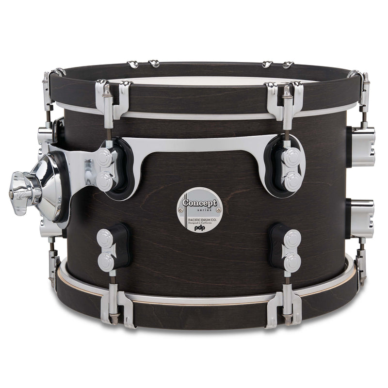 PDP Concept Classic 8x12" Mounted Tom – Ebony Stain with Ebony Hoops