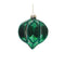 Melrose Green Textured Harlequin Glass Ornament (Set of 6)